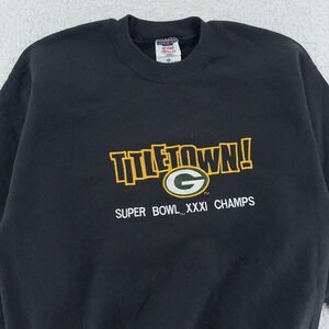 Vintage 90s Green Bay Packers Sweatshirt Mens M NFL Football Super Bowl XXXI